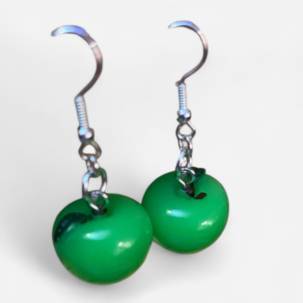 Green Apple dangling Earrings
